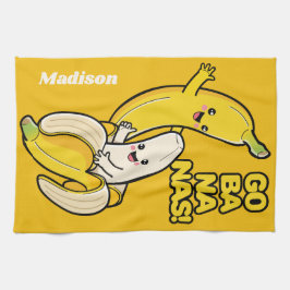 individuelle Name für niedliche Bananen Geschirrtuch