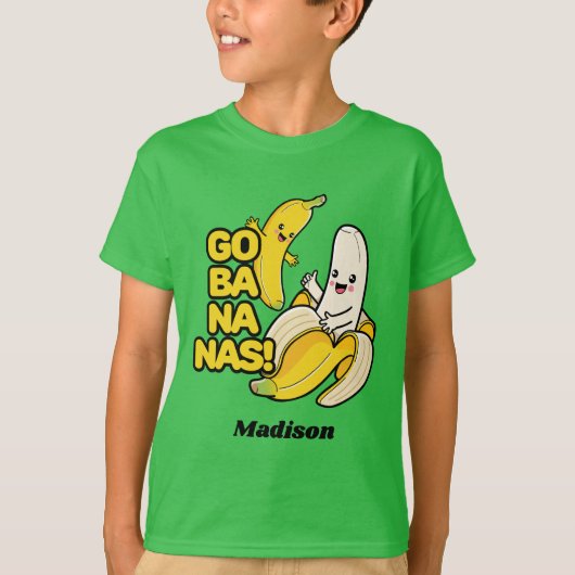 individuelle Name für niedliche Bananen T-Shirt (Vorderseite)