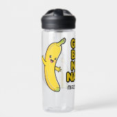 individuelle Name für niedliche Bananen Trinkflasche (Vorderseite)