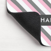 individuelle Name für niedliche Diagonalstreifen Mousepad (Ecke)