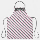 individuelle Name für niedliche Diagonalstreifen Schürze (Vorderseite)