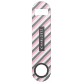 individuelle Name für niedliche Diagonalstreifen Speed Flaschenöffner (Vorderseite)