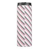 individuelle Name für niedliche Diagonalstreifen Thermosbecher (Rückseite)