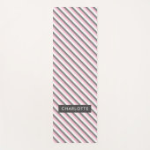 individuelle Name für niedliche Diagonalstreifen Yogamatte (Vorderseite)