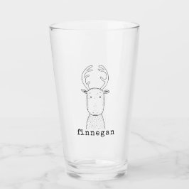 Individuelle Name für niedliche Reindeer Simple Li Glas