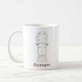 Individuelle Name für niedliche Reindeer Simple Li Kaffeetasse