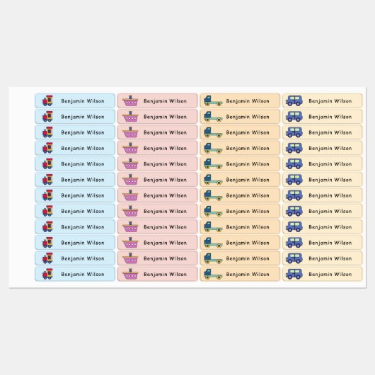 Individuelle Name für niedliche und einfache Beför Etiketten (Blatt)