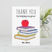 Individuelle Name für personalisierte Lehrerbewert Dankeskarte (Stehend Vorderseite)