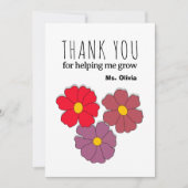 Individuelle Name für personalisierte Lehrerbewert Dankeskarte (Vorderseite)