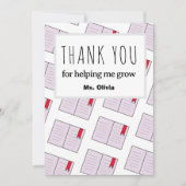 Individuelle Name für personalisierte Lehrerbewert Dankeskarte (Vorderseite)