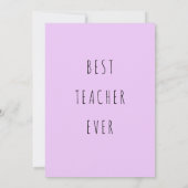 Individuelle Name für personalisierte Lehrerbewert Dankeskarte (Rückseite)