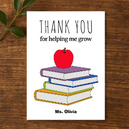 Individuelle Name für personalisierte Lehrerbewert Dankeskarte