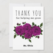 Individuelle Name für personalisierte Lehrerbewert Dankeskarte (Vorderseite)