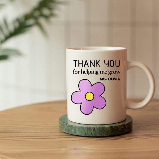 Individuelle Name für personalisierte Lehrerbewert Kaffeetasse