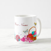 Individuelle Name für Pfirsichnähte Kaffeetasse (VorderseiteRechts)