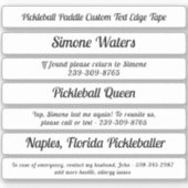 Individuelle Name für Pickleball-Paddle-Kante Aufkleber (Vorderseite)