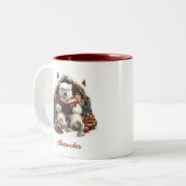 Individuelle Name für Poler lesen Zweifarbige Tasse (Vorderseite Links)