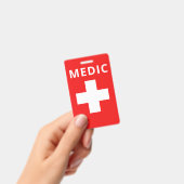 Individuelle Name für rote Medizin Ausweis (Handheld)