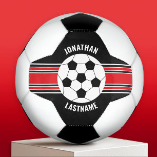 Individuelle Name für Rote und Schwarze Teamfarben Fußball