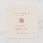 Individuelle Name für RoundSquare Healer-Logos Quadratische Visitenkarte (Rückseite)