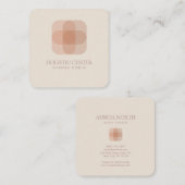 Individuelle Name für RoundSquare Healer-Logos Quadratische Visitenkarte (Vorne/Hinten)