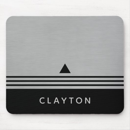 Individuelle Name für Silber- und Schwarz-Weiß-Des Mousepad (Vorne)