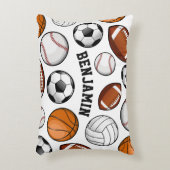 Individuelle Name für Sportspieler Dekokissen (Vorderseite(Vertikal))