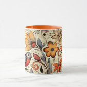 Individuelle Name für Taube und Blumendesign Summe Tasse (Zentrum)