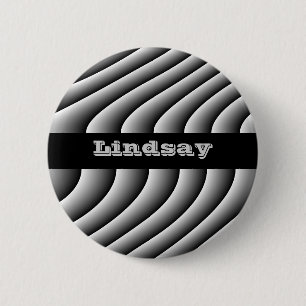 Individuelle Name für Vintage Wavy Lines Button