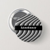 Individuelle Name für Vintage Wavy Lines Button (Vorne & Hinten)