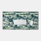 Individuelle Name für Vintages Design-Green-Toile- Schreibtischunterlage (Tastatur & Maus)