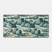 Individuelle Name für Vintages Design-Green-Toile- Schreibtischunterlage (Vorderseite)