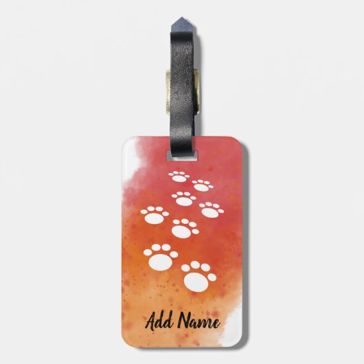 Individuelle Name für Wasserfarbenfräsen Gepäckanhänger (Rückseite vertikal)