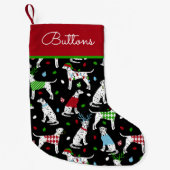 Individuelle Name für Weihnachten Dalmatiner Kleiner Weihnachtsstrumpf (Vorderseite)