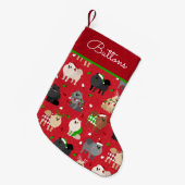 Individuelle Name für Weihnachten Spitz Kleiner Weihnachtsstrumpf (Vorderansicht (hängend))