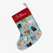 Individuelle Name für Weihnachten Spitz Kleiner Weihnachtsstrumpf (Rückseite (Hängend))