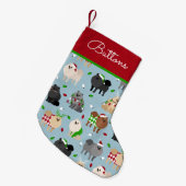 Individuelle Name für Weihnachten Spitz Kleiner Weihnachtsstrumpf (Vorderansicht (hängend))