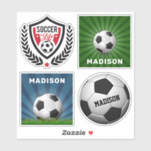 Individuelle Name Fußball-Aufkleber