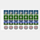 Individuelle Name-Fußball-Etiketten Etiketten (Blatt)