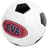 individuelle Name Fußball-Geschenk mit farbigem Lo Fußball (Dreiviertel)