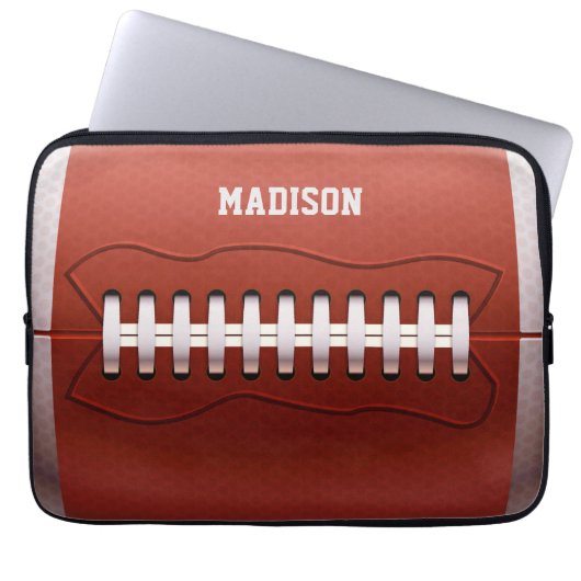 Individuelle Name Fußball-Laptop-Ärmel Laptopschutzhülle (Vorderseite)