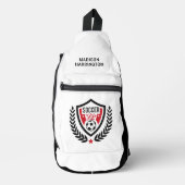 Individuelle Name-Fußball-Logo Crossbody Bag (Vorderseite)