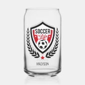 Individuelle Name-Fußball-Logo Dosenglas (Rückseite)