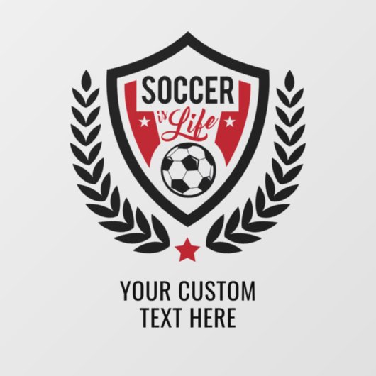 Individuelle Name-Fußball-Logo Fensteraufkleber (Blatt)