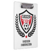 Individuelle Name-Fußball-Logo Klemmbrett (Rechts)