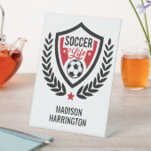 Individuelle Name-Fußball-Logo Sockelschild (In Situ)