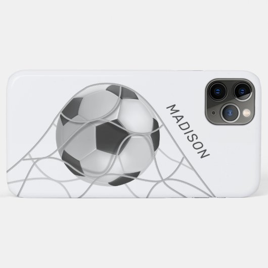 Individuelle Name-Fußball-Zielgeräte Case-Mate iPhone Hülle (Rückseite (Horizontal))