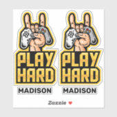 Individuelle Name Gamer-Aufkleber Aufkleber (Blatt)