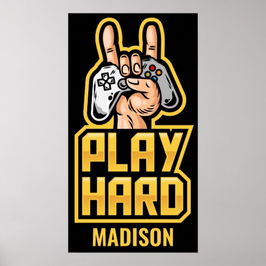 Individuelle Name Gamer Poster (Vorne)