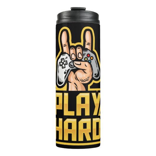 Individuelle Name Gamer Thermosbecher (Vorderseite)